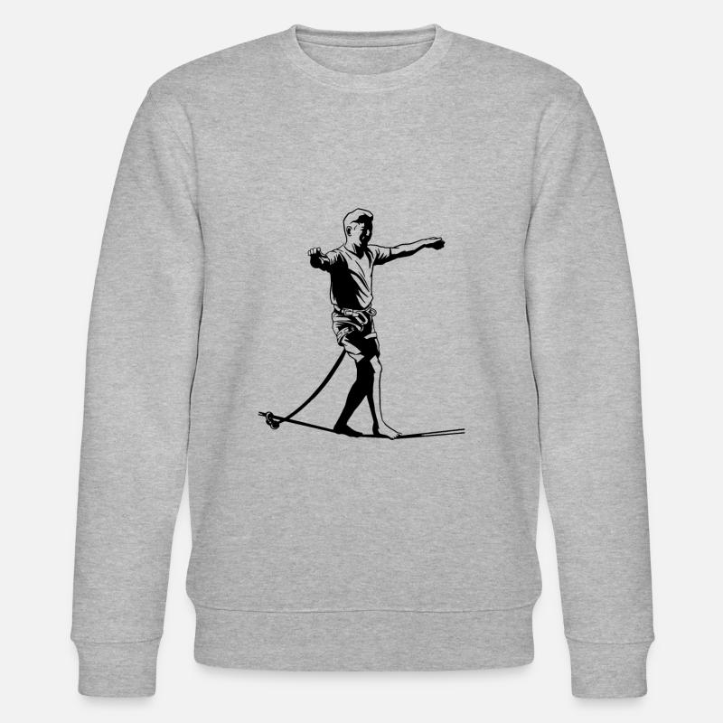 Slackline Slackliner Slackline - Stanley/Stella Unisex Bio-Sweatshirt CHANGER  - Grau meliert