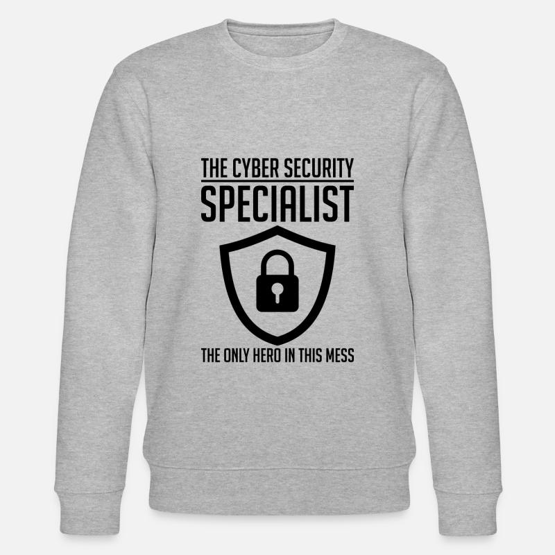 Cybersecurity Computer Security Cybersecurity - Stanley/Stella CHANGER Unisex Organic Sweatshirt - heather grey
