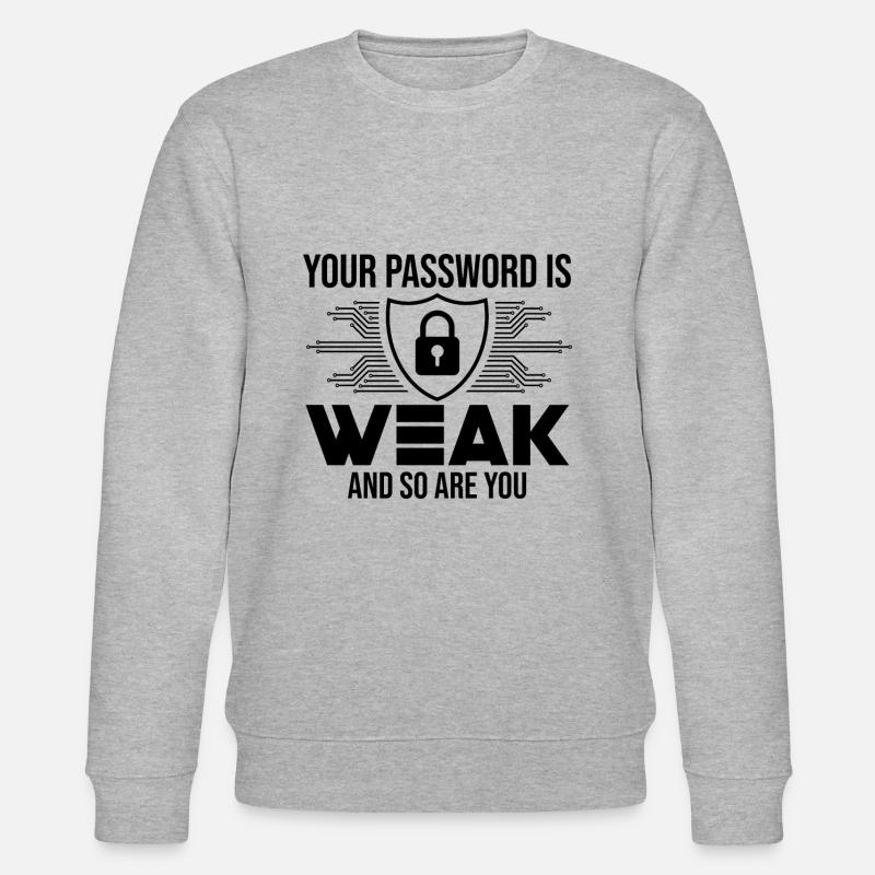 Funny Cybersecurity Computer Security - Stanley/Stella CHANGER Unisex Organic Sweatshirt - heather grey