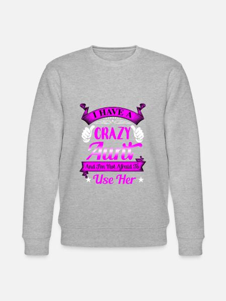 CRAZY AUNT - Stanley/Stella CHANGER Unisex Organic Sweatshirt - heather grey