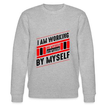 Motivation - Stanley/Stella Unisex Bio-Sweatshirt CHANGER  - Grau meliert - Vorne - Nik (191cm) & Marisol (170cm)