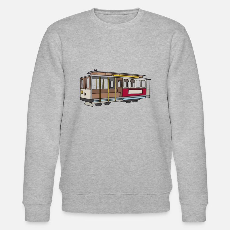 San Francisco Cablecar c - Stanley/Stella Unisex Bio-Sweatshirt CHANGER  - Grau meliert