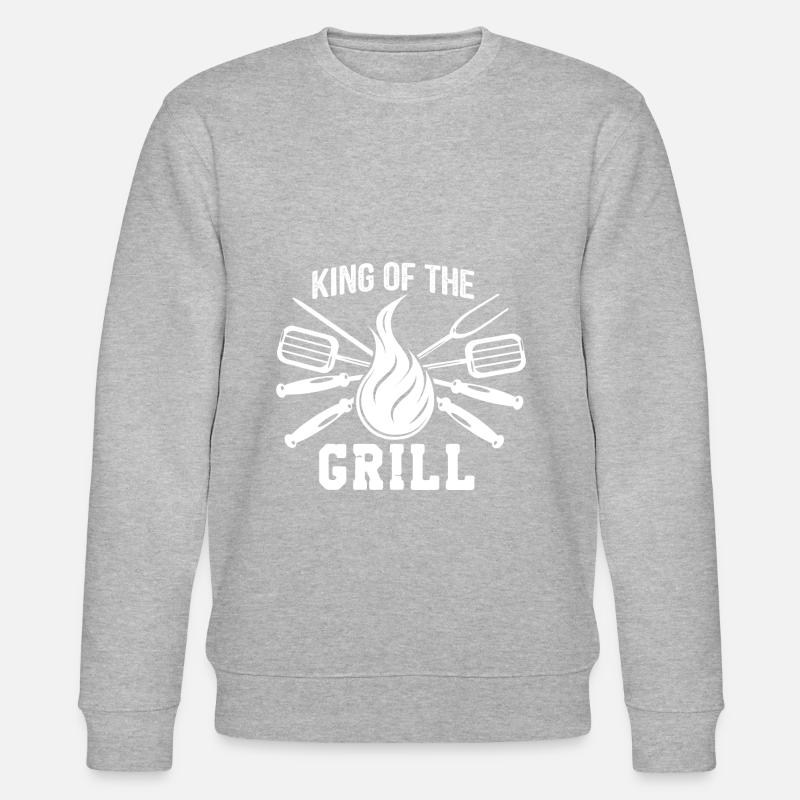 Der King am Grill - Stanley/Stella Unisex Bio-Sweatshirt CHANGER  - Grau meliert