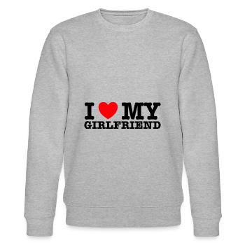 I Love My Girlfriend - Sweat bio CHANGER Stanley/Stella Unisexe - gris chiné - Devant - Nik (191cm) & Marisol (170cm)