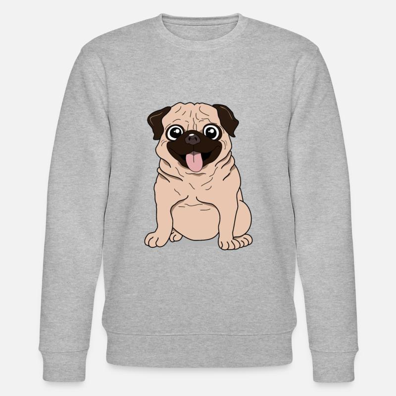 Mops - Stanley/Stella Unisex Bio-Sweatshirt CHANGER  - Grau meliert