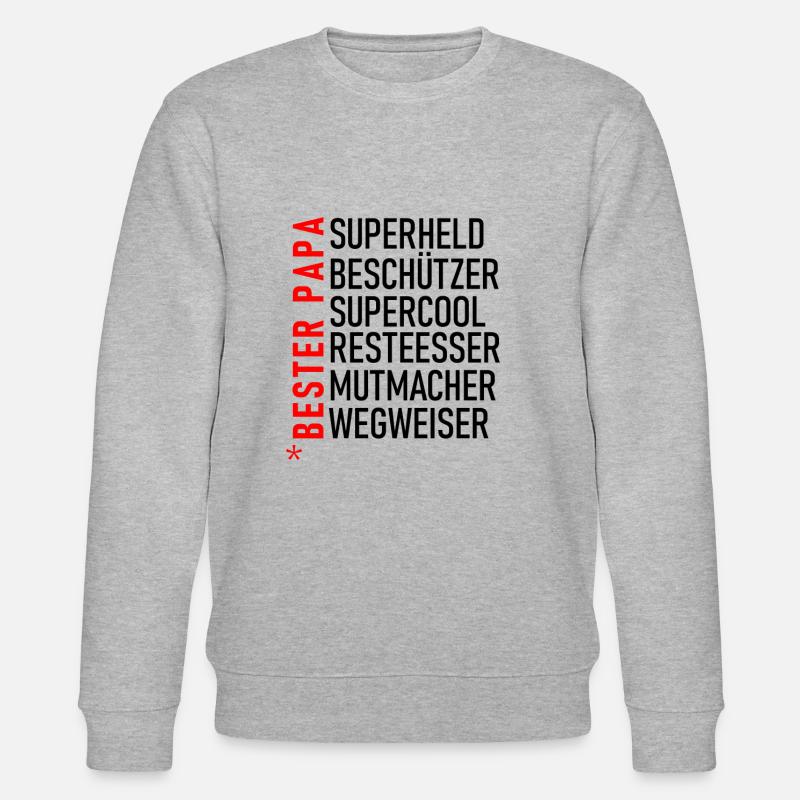 Bester Papa - Stanley/Stella Unisex Bio-Sweatshirt CHANGER  - Grau meliert
