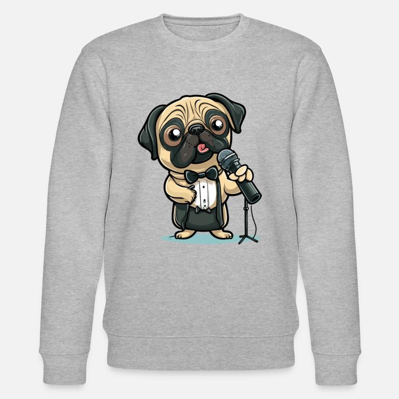 Mops-Comedy-Club - Stanley/Stella Unisex Bio-Sweatshirt CHANGER  - Grau meliert