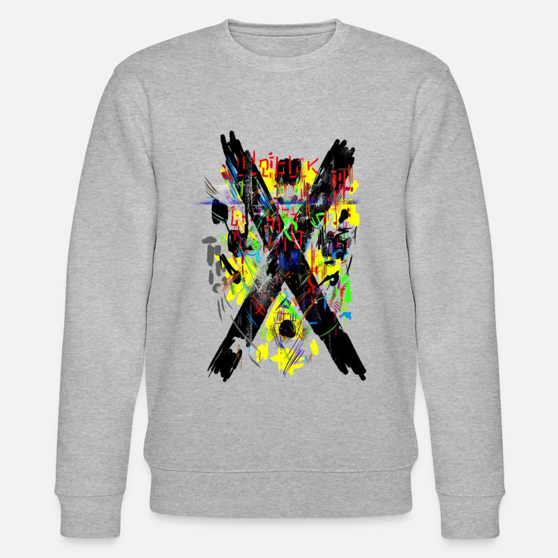 Abstrakt X - Stanley/Stella Unisex Bio-Sweatshirt CHANGER  - Grau meliert