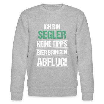 I'm a sailor - bring beer and take off - Stanley/Stella CHANGER Unisex Organic Sweatshirt - heather grey - Front - Nik (191cm) & Marisol (170cm)