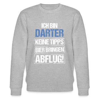 Ich bin Darter - Bier bringen und Abflug - Stanley/Stella Unisex Bio-Sweatshirt CHANGER  - Grau meliert - Vorne - Nik (191cm) & Marisol (170cm)
