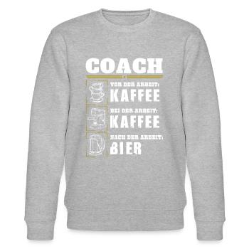 Mein Tagesablauf als Coach - Stanley/Stella Unisex Bio-Sweatshirt CHANGER  - Grau meliert - Vorne - Nik (191cm) & Marisol (170cm)