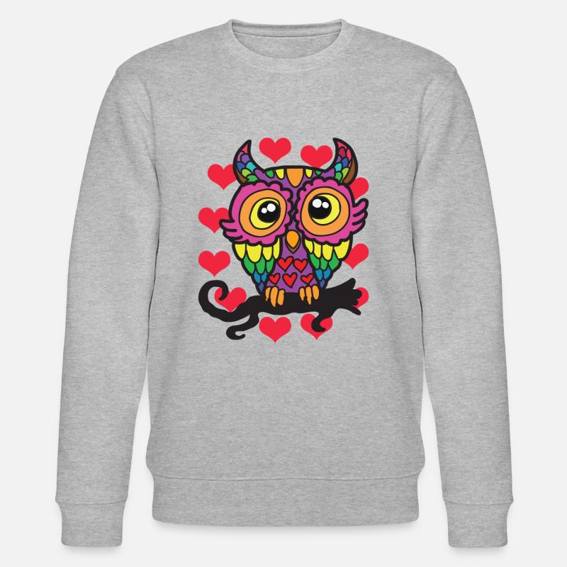 Eule - Stanley/Stella Unisex Bio-Sweatshirt CHANGER  - Grau meliert