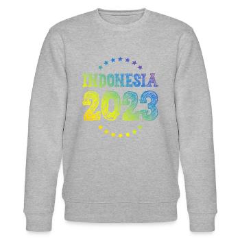 Indonesia 2023 - Stanley/Stella Unisex Bio-Sweatshirt CHANGER  - Grau meliert - Vorne - Nik (191cm) & Marisol (170cm)