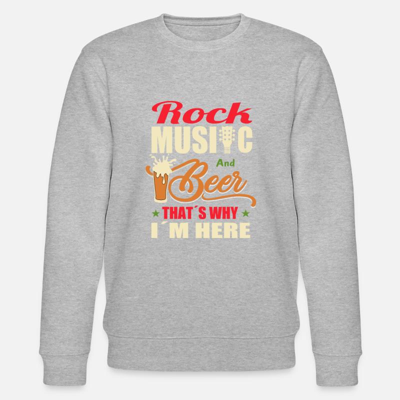 Rockmusik-Bier - Stanley/Stella Unisex Bio-Sweatshirt CHANGER  - Grau meliert