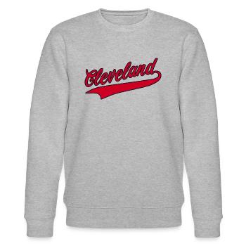 Clevland Red Black - Stanley/Stella CHANGER Unisex Organic Sweatshirt - heather grey - Front - Nik (191cm) & Marisol (170cm)