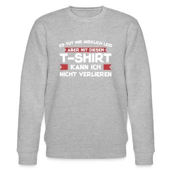 Mit diesem Tshirt kann ich nicht verlieren - Stanley/Stella Unisex Bio-Sweatshirt CHANGER  - Grau meliert - Vorne - Nik (191cm) & Marisol (170cm)