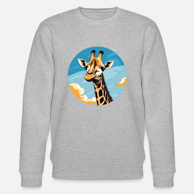 Giraffe - Stanley/Stella Unisex Bio-Sweatshirt CHANGER  - Grau meliert