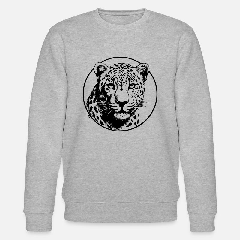 Leopard - Stanley/Stella Unisex Bio-Sweatshirt CHANGER  - Grau meliert