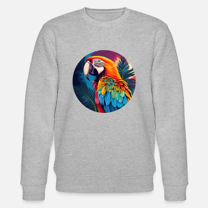 Papagei - Stanley/Stella Unisex Bio-Sweatshirt CHANGER  - Grau meliert
