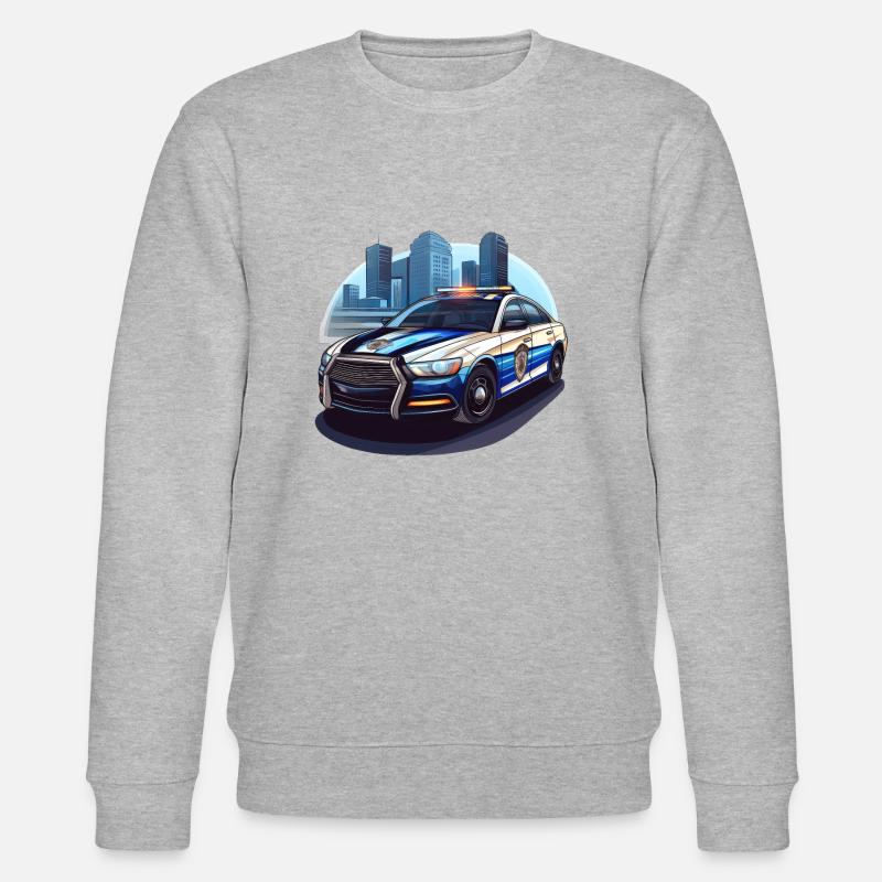 Polizei Auto - Stanley/Stella Unisex Bio-Sweatshirt CHANGER  - Grau meliert