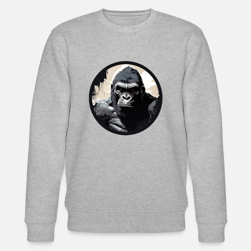 Gorilla - Stanley/Stella Unisex Bio-Sweatshirt CHANGER  - Grau meliert