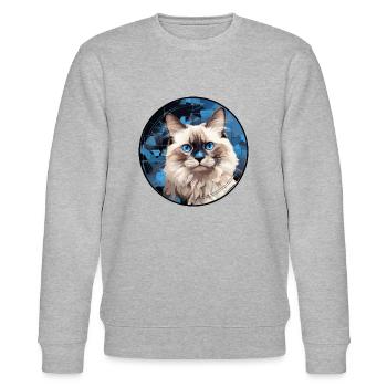 Ragdoll Katze - Stanley/Stella Unisex Bio-Sweatshirt CHANGER  - Grau meliert - Vorne - Nik (191cm) & Marisol (170cm)