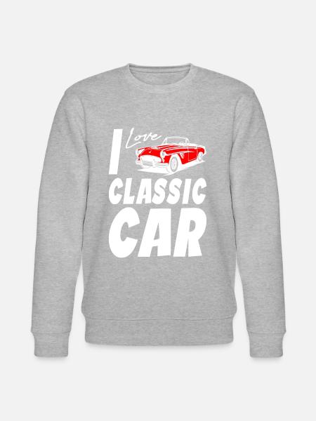 I Love Classic Car - Stanley/Stella CHANGER Unisex Organic Sweatshirt - heather grey