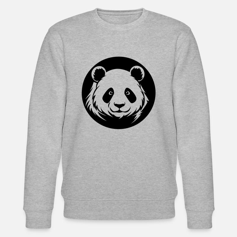 Panda - Stanley/Stella Unisex Bio-Sweatshirt CHANGER  - Grau meliert