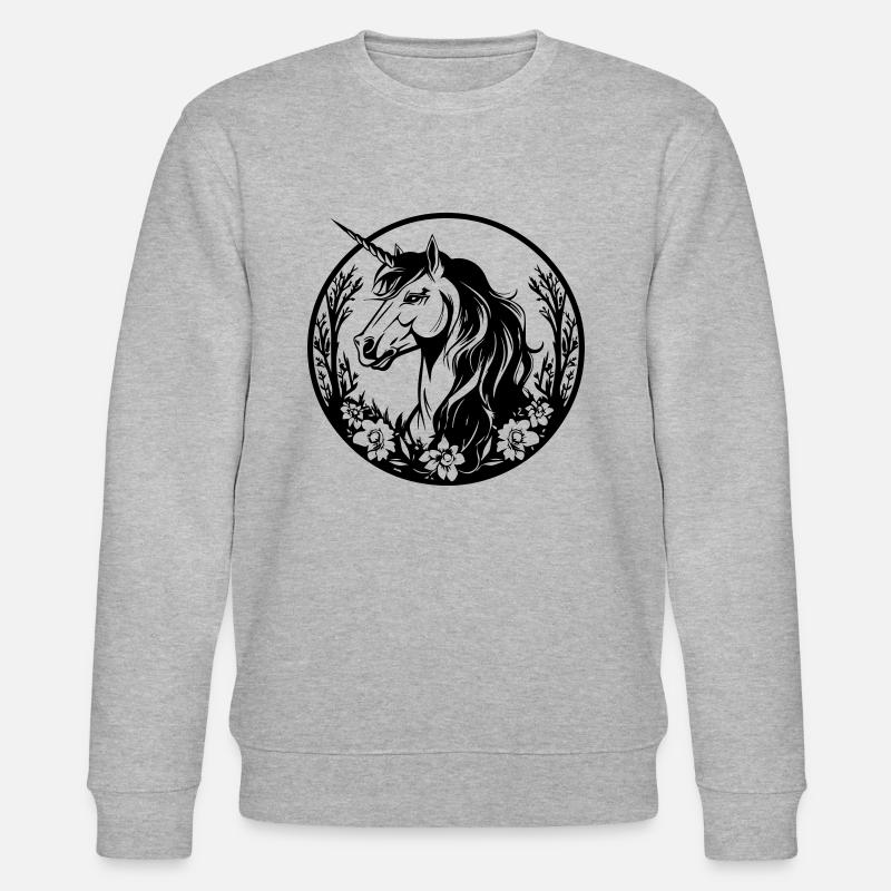Einhorn - Stanley/Stella Unisex Bio-Sweatshirt CHANGER  - Grau meliert