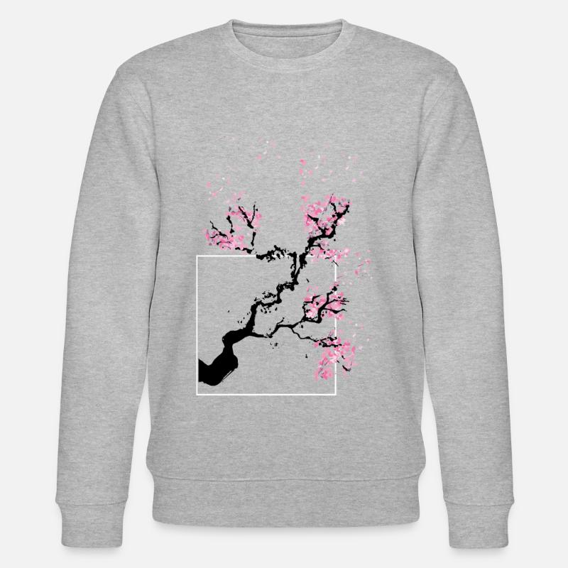 Kirschblüte japan - Stanley/Stella Unisex Bio-Sweatshirt CHANGER  - Grau meliert