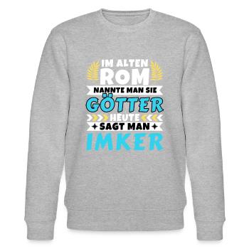 Im alten Rom waren Sie Götter. Heute Imker - Stanley/Stella Unisex Bio-Sweatshirt CHANGER  - Grau meliert - Vorne - Nik (191cm) & Marisol (170cm)