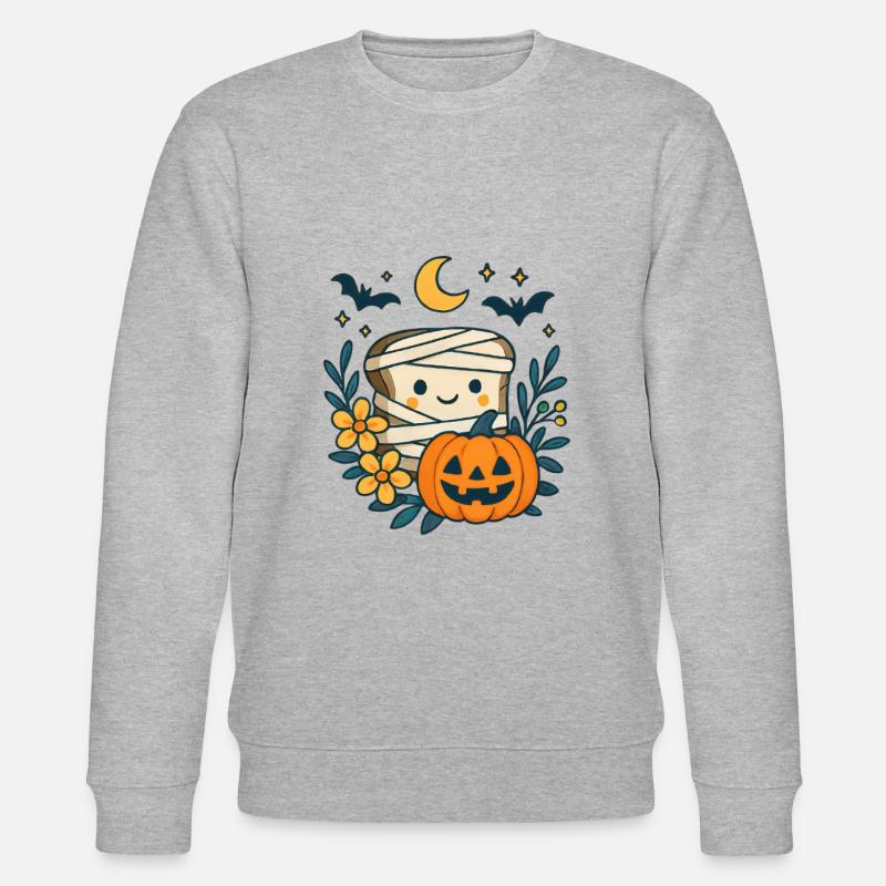Halloween Toast Kostüm Geschenk - Stanley/Stella Unisex Bio-Sweatshirt CHANGER  - Grau meliert