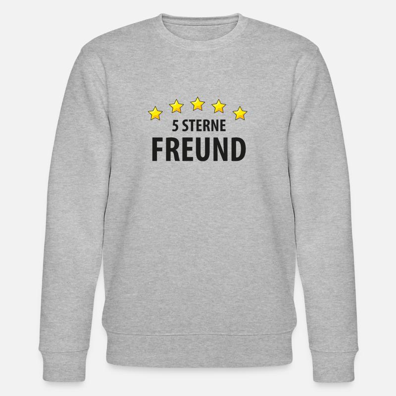 5 Sterne Freund - Stanley/Stella Unisex Bio-Sweatshirt CHANGER  - Grau meliert