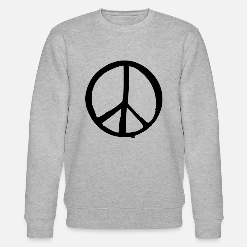 Peacezeichen - Stanley/Stella Unisex Bio-Sweatshirt CHANGER  - Grau meliert