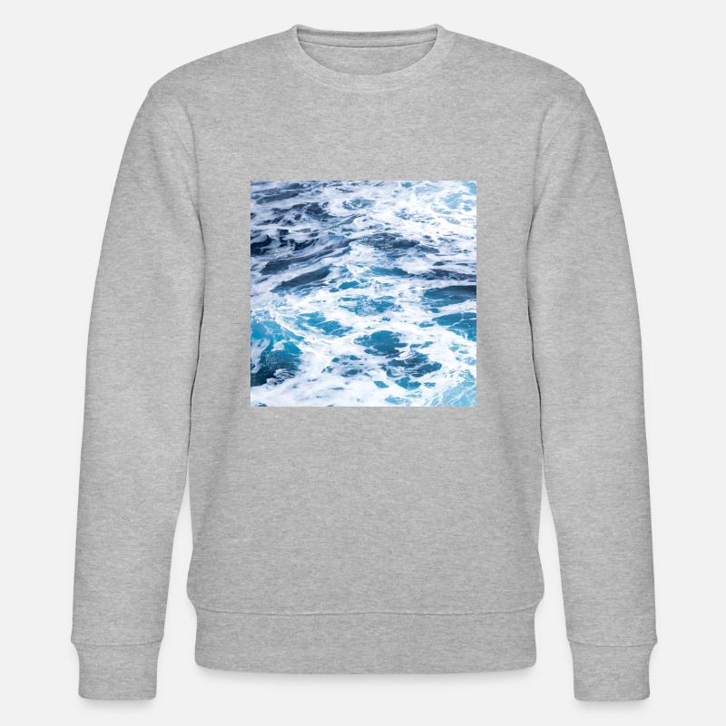 Vagues de l'océan - Sweat bio CHANGER Stanley/Stella Unisexe - gris chiné