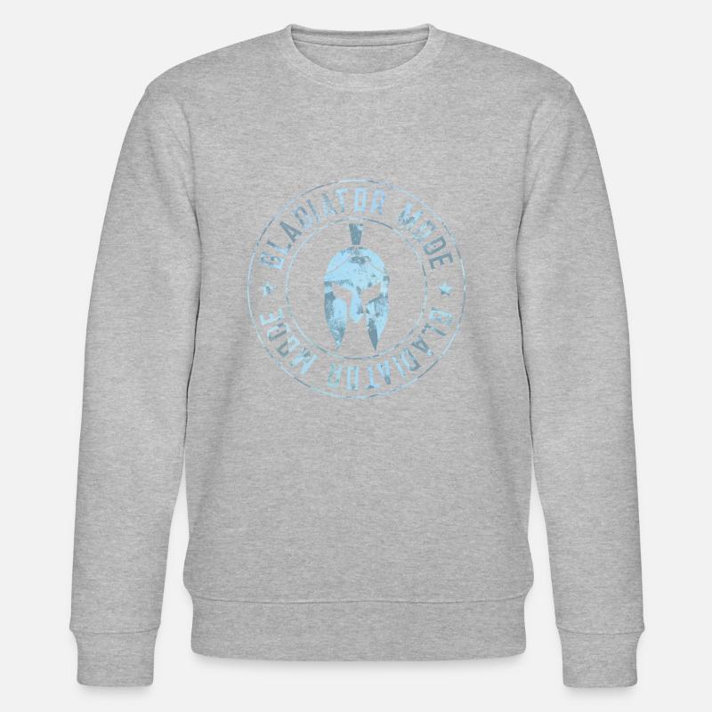 spartaner helm gladiator - Stanley/Stella Unisex Bio-Sweatshirt CHANGER - Grau meliert