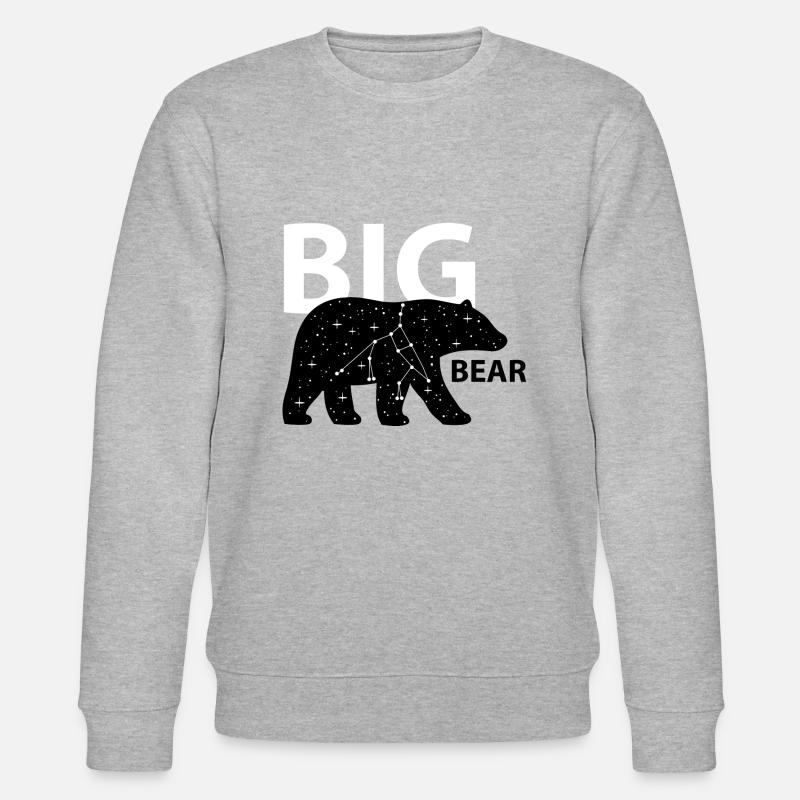 großer Bär(b) - Stanley/Stella Unisex Bio-Sweatshirt CHANGER  - Grau meliert