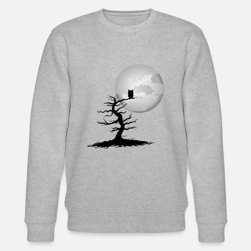Halloween Eule - Stanley/Stella Unisex Bio-Sweatshirt CHANGER  - Grau meliert