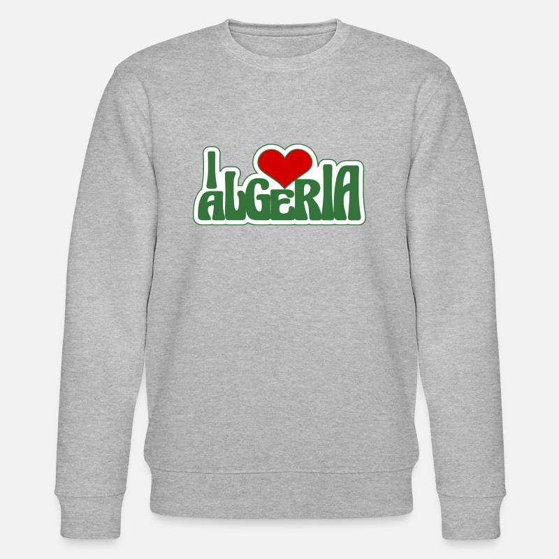 ICH LIEBE ALGERIEN - Stanley/Stella Unisex Bio-Sweatshirt CHANGER  - Grau meliert