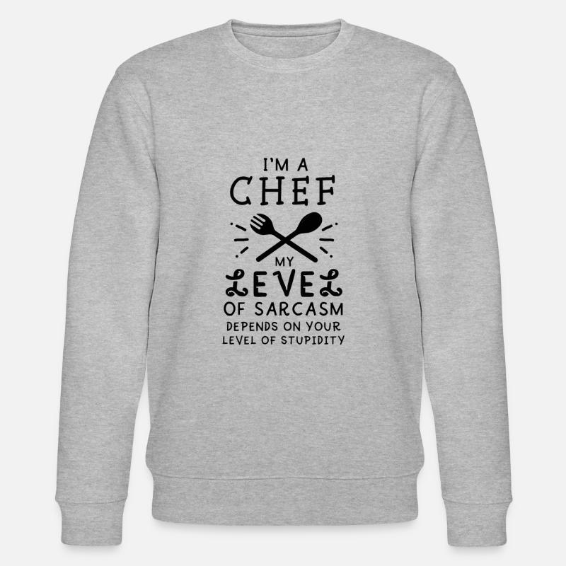 Küche Koch Spruch Geschenk - Stanley/Stella Unisex Bio-Sweatshirt CHANGER  - Grau meliert