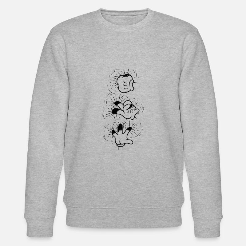 Schere Papier Stein - Stanley/Stella Unisex Bio-Sweatshirt CHANGER  - Grau meliert