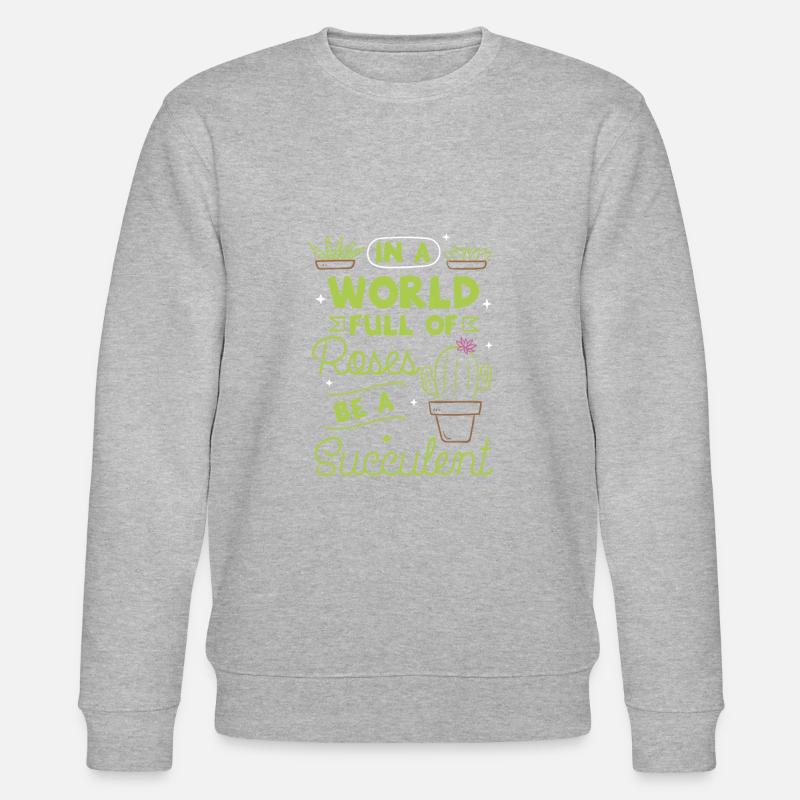 Pflanzen Plantes succulentes - Sweat bio CHANGER Stanley/Stella Unisexe - gris chiné