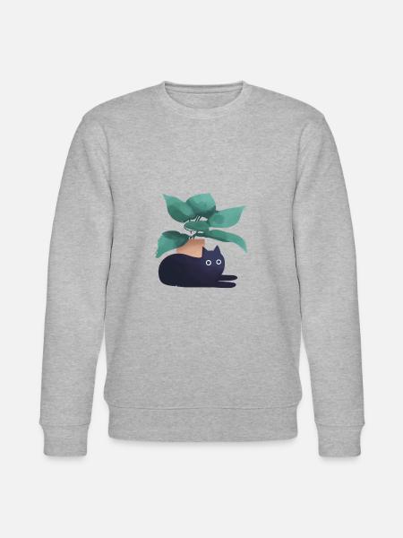 Cats And Plants - Stanley/Stella CHANGER Unisex Organic Sweatshirt - heather grey