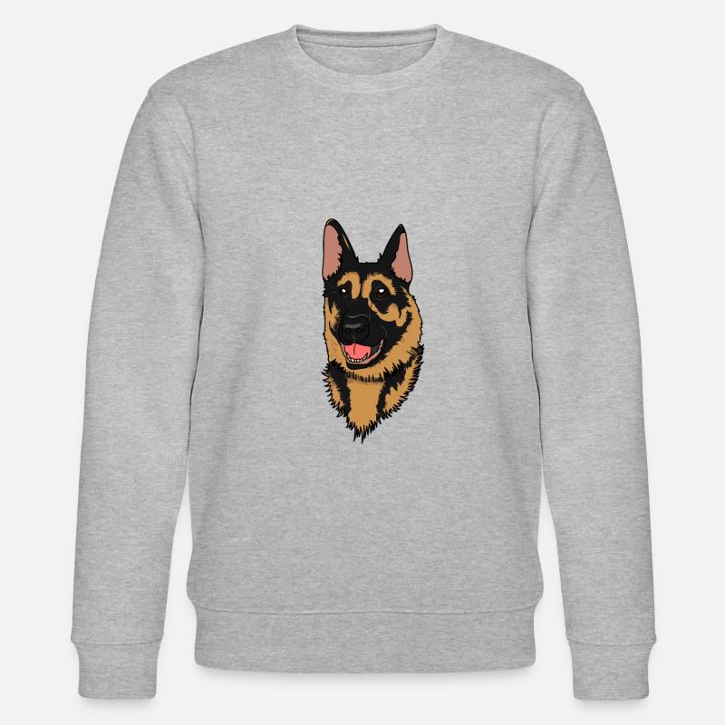 Deutscher Schäferhund German Shepherd Geschenkidee - Stanley/Stella Unisex Bio-Sweatshirt CHANGER  - Grau meliert