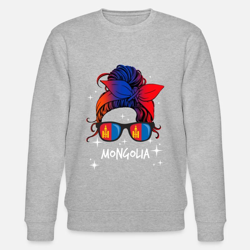 Mongolei - Stanley/Stella Unisex Bio-Sweatshirt CHANGER  - Grau meliert