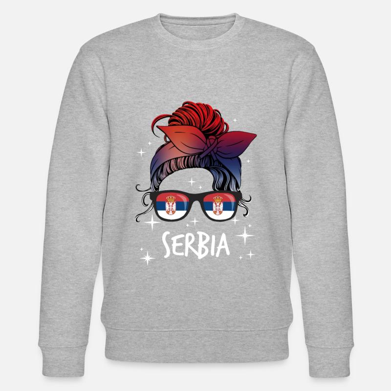 Serbien - Stanley/Stella Unisex Bio-Sweatshirt CHANGER  - Grau meliert