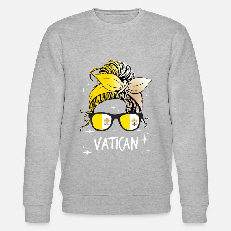 Vatikan - Stanley/Stella Unisex Bio-Sweatshirt CHANGER  - Grau meliert