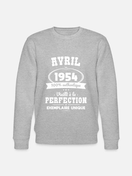 70-jähriges Jubiläum - April 1954 Perfektion - Stanley/Stella Unisex Bio-Sweatshirt CHANGER  - Grau meliert