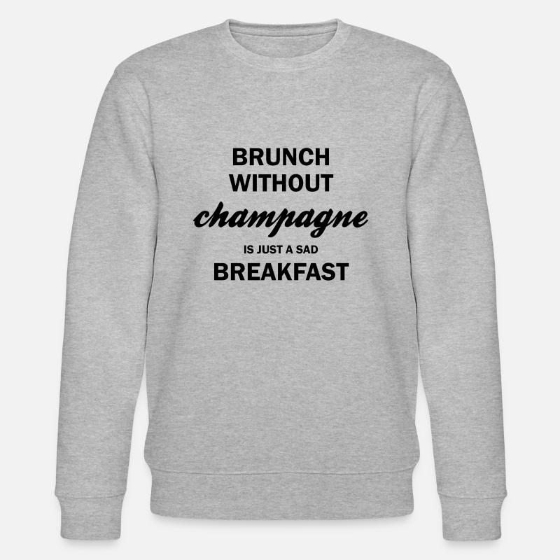 Brunch without is just a sad breakfast - Stanley/Stella Unisex Bio-Sweatshirt CHANGER  - Grau meliert