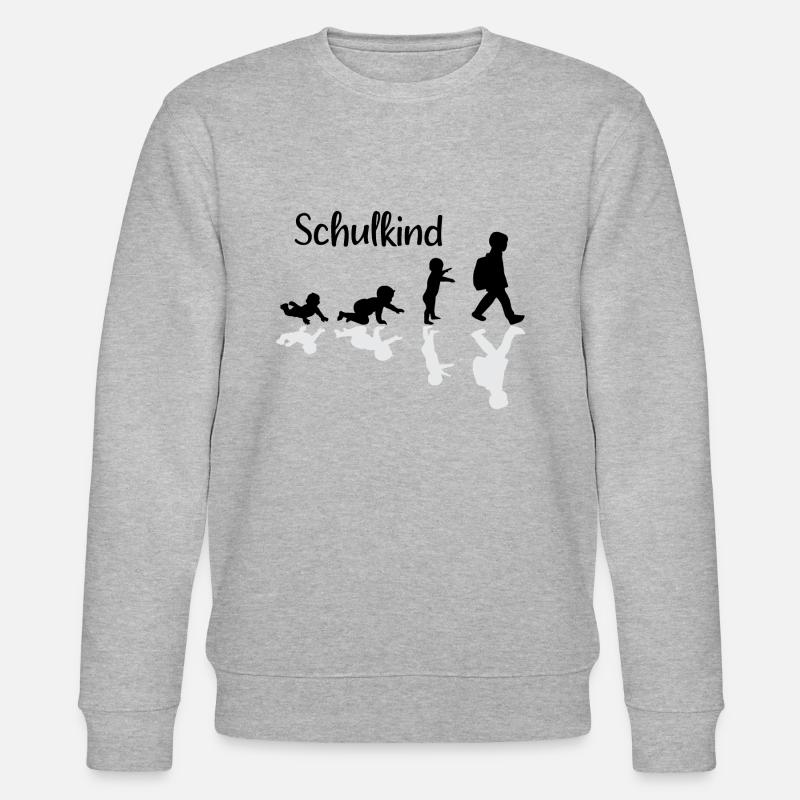 Schulkind Evolution Erstklässler Schule - Stanley/Stella Unisex Bio-Sweatshirt CHANGER  - Grau meliert